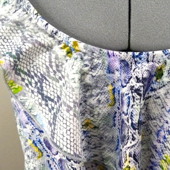 NWT Gloria Vanderbelt 2 Piece Snake Skin Look Swim Suit Size 14 - Picture 3 of 10